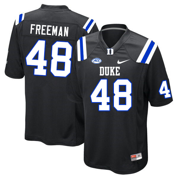 Men #48 Tre Freeman Duke Blue Devils College Football Jerseys Sale-Black - Click Image to Close